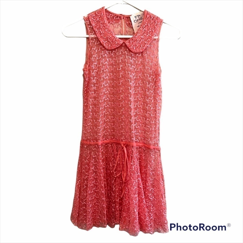 Free people Pink Lace Dress